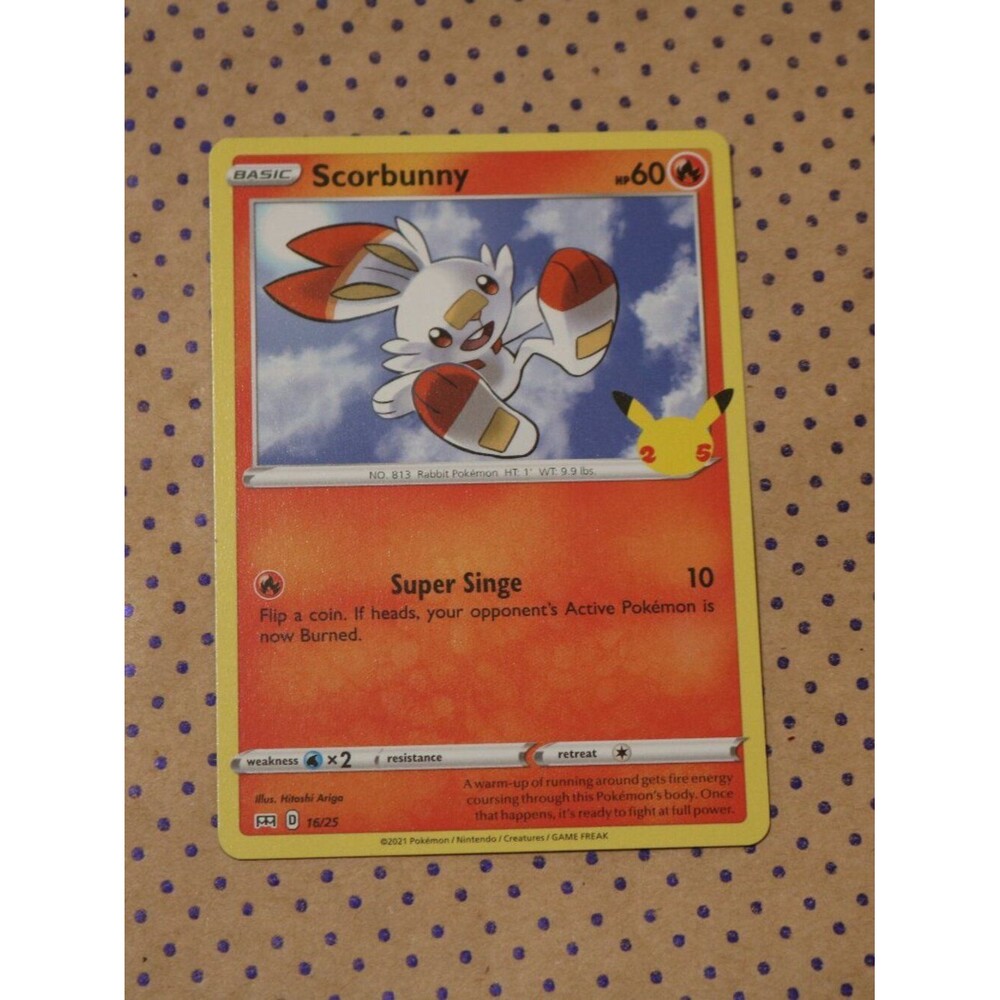 Scorbunny 16/25 Pokemon Card (2021)